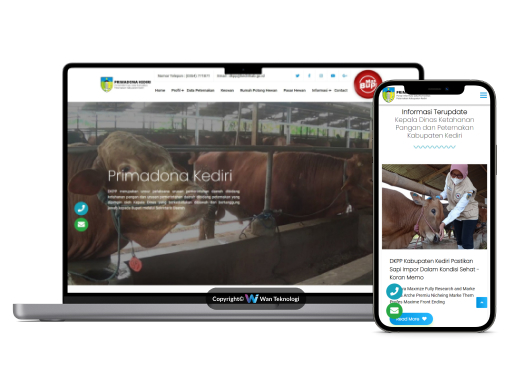 Website resmi Dinas Ketahanan Pangan dan Pertanian (DKPP) Kota Kediri