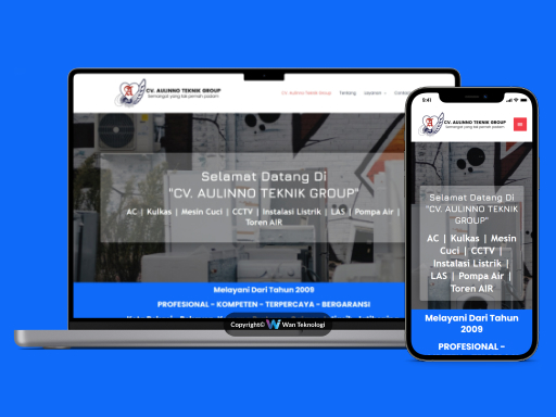 Website CV Aulinno Teknik Bekasi
